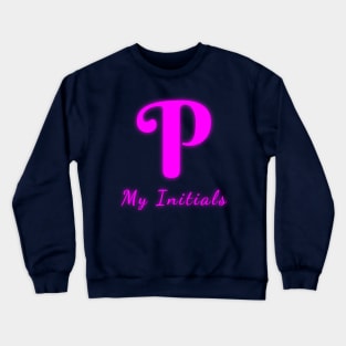 Letter P Letter Art Crewneck Sweatshirt